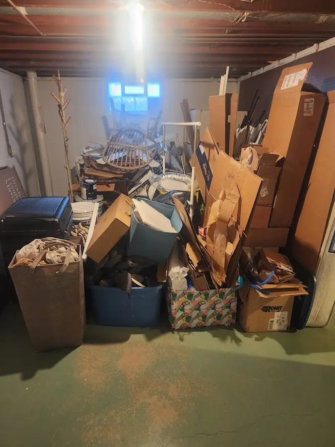 Roll-off dumpster container at job site for Construction Dumpster Rental in Byram